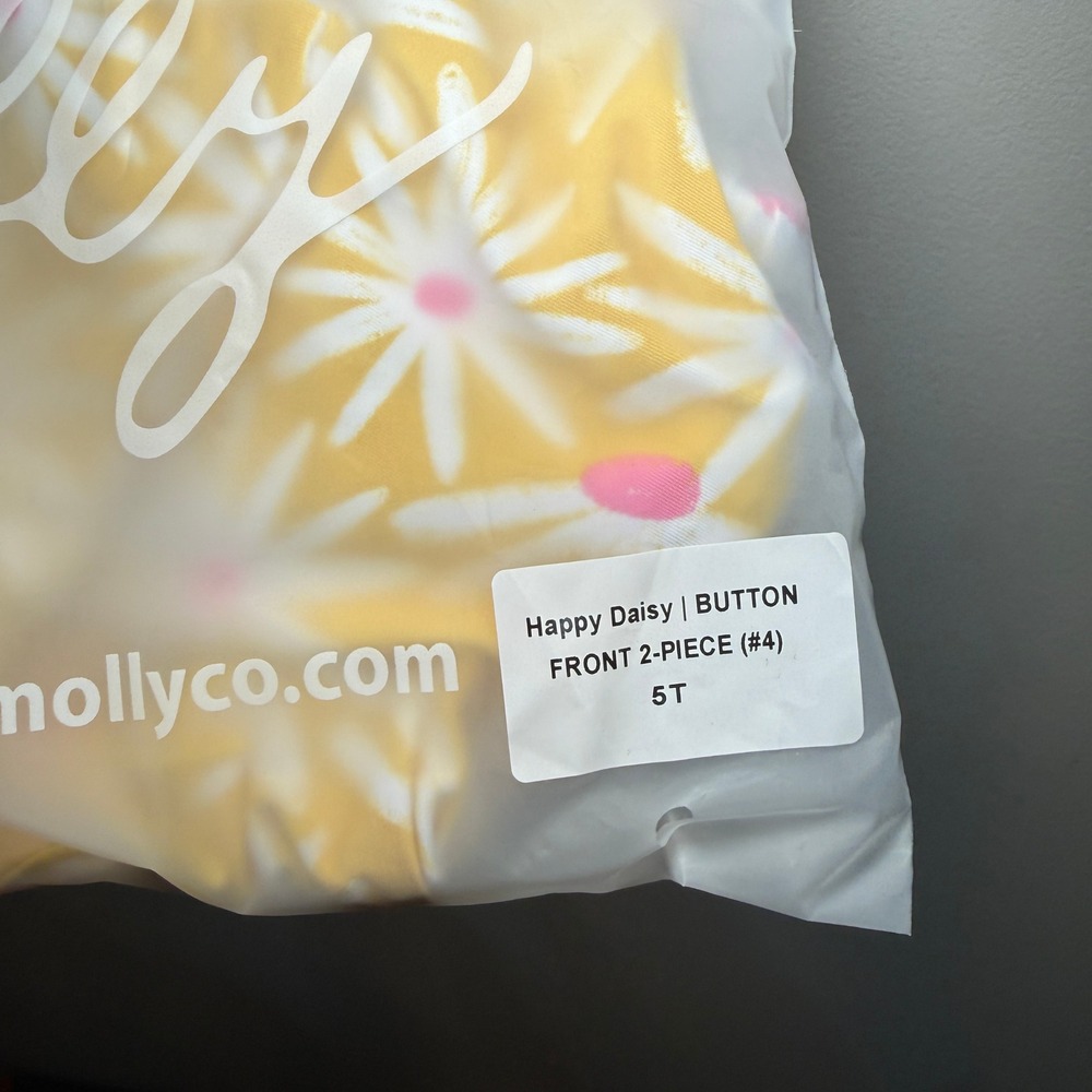 Made By Molly Happy Daisy Floral Ruffle Button 2-Piece Swimsuit Set Size 5T NEW - Picture 3 of 3